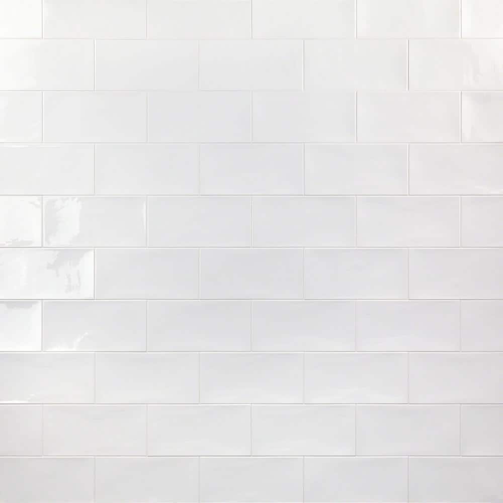 Ivy Hill Tile Barbados White 5 in. x 10 in. 9 mm Polished Ceramic Wall Tile (30 Pieces, 9.9 sq. ft. per Box)
