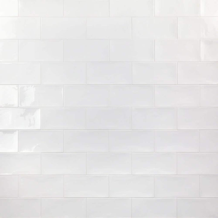 Ivy Hill Tile Barbados White 5 in. x 10 in. 9 mm Polished Ceramic Wall Tile (30 Pieces, 9.9 sq. ft. per Box)