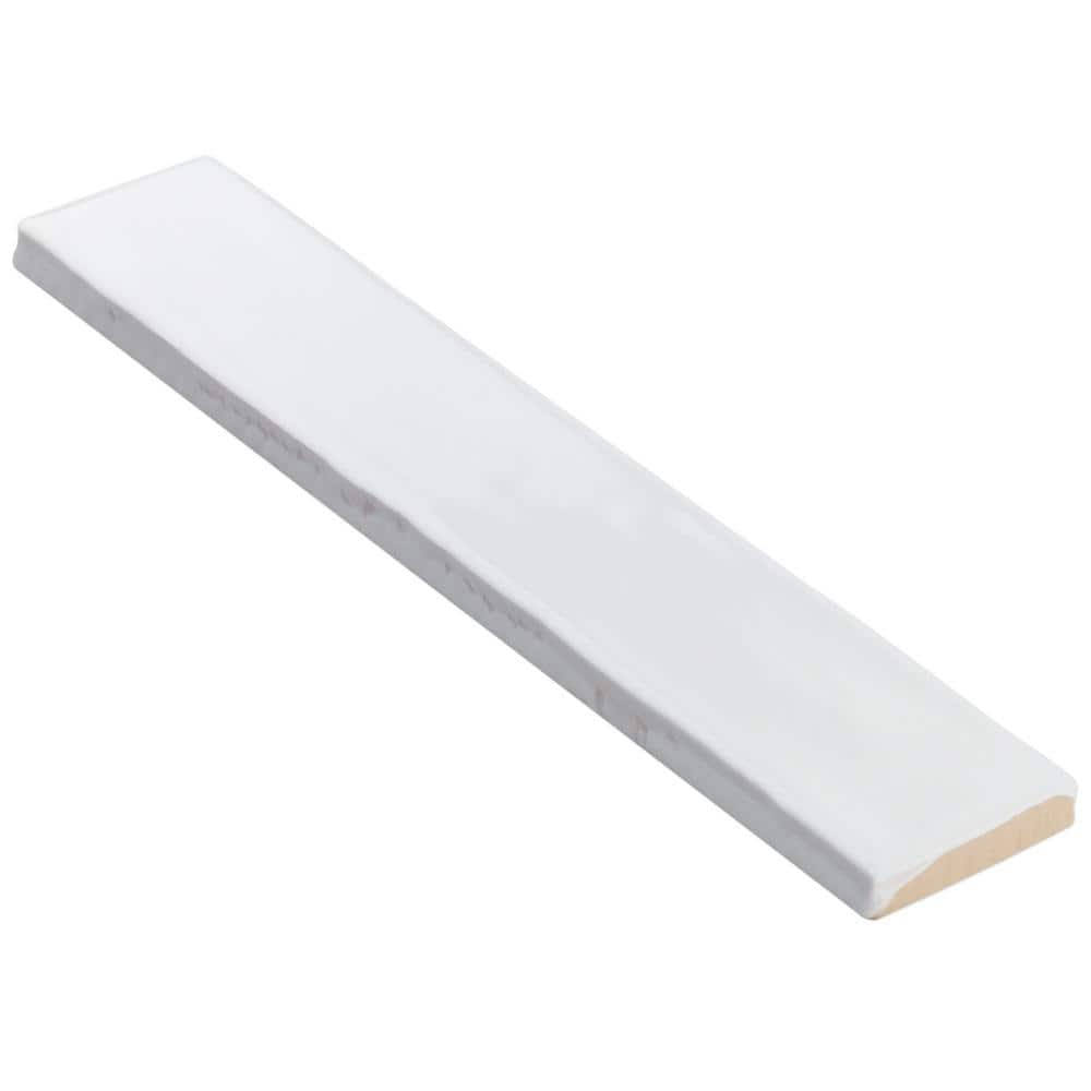 Newport White 2 in. x 10 in. Polished Ceramic Subway Wall Tile (5.70 sq. ft. / Case)