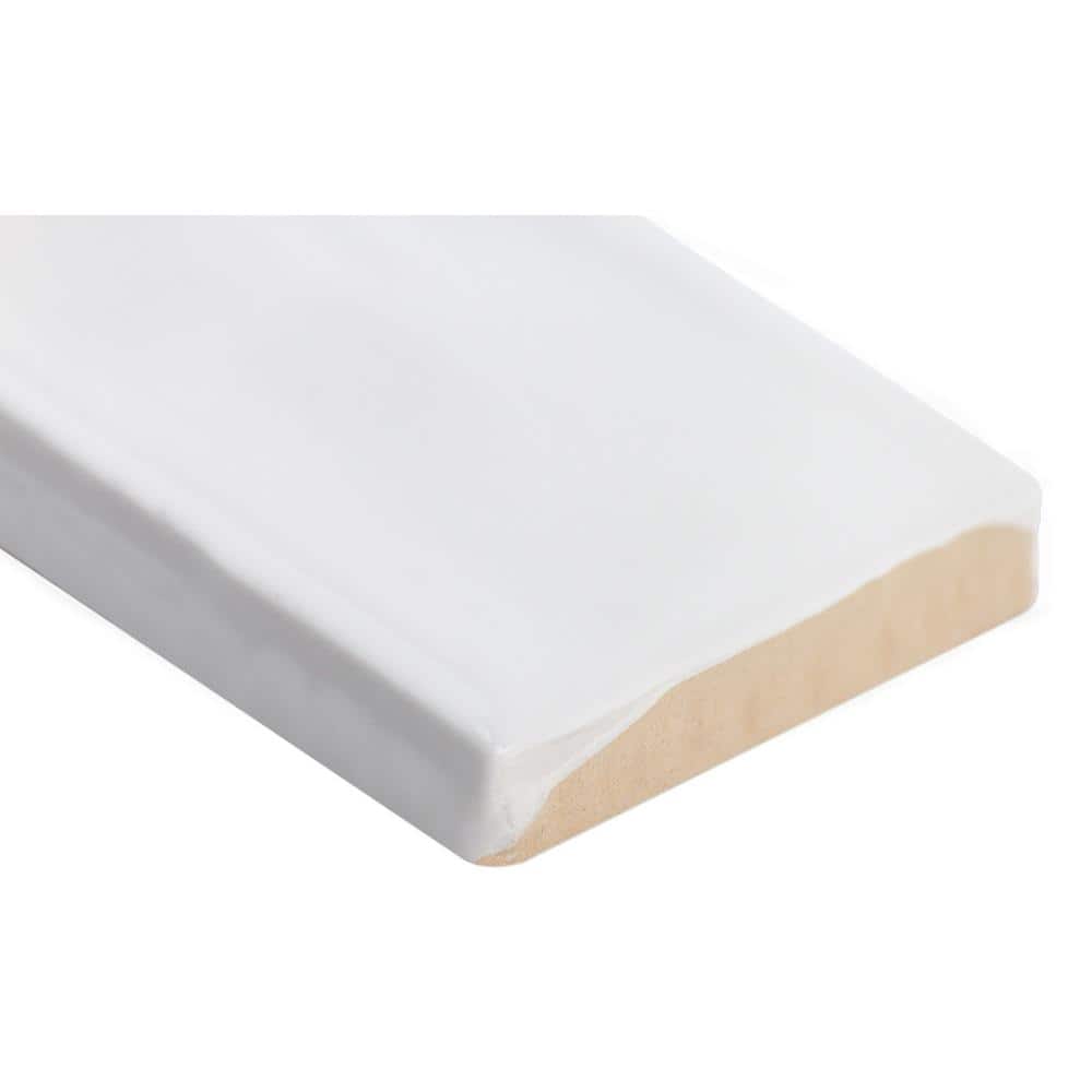 Newport White 2 in. x 10 in. Polished Ceramic Subway Wall Tile (5.70 sq. ft. / Case)