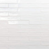 Newport White 2 in. x 10 in. Polished Ceramic Subway Wall Tile (5.70 sq. ft. / Case)