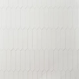 Ivy Hill Tile Axis 2.6 in. x 13 in. White Polished Elongated Hex Ceramic Wall Tile (12.26 sq. ft. / case)