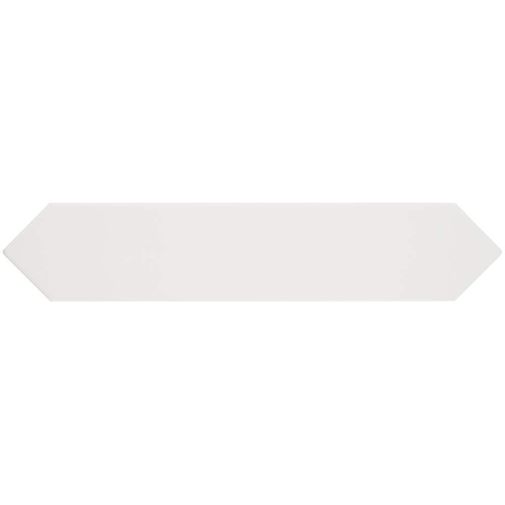 Ivy Hill Tile Axis 2.6 in. x 13 in. White Polished Elongated Hex Ceramic Wall Tile (12.26 sq. ft. / case)
