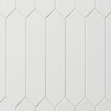 Ivy Hill Tile Axis 2.6 in. x 13 in. White Polished Elongated Hex Ceramic Wall Tile (12.26 sq. ft. / case)