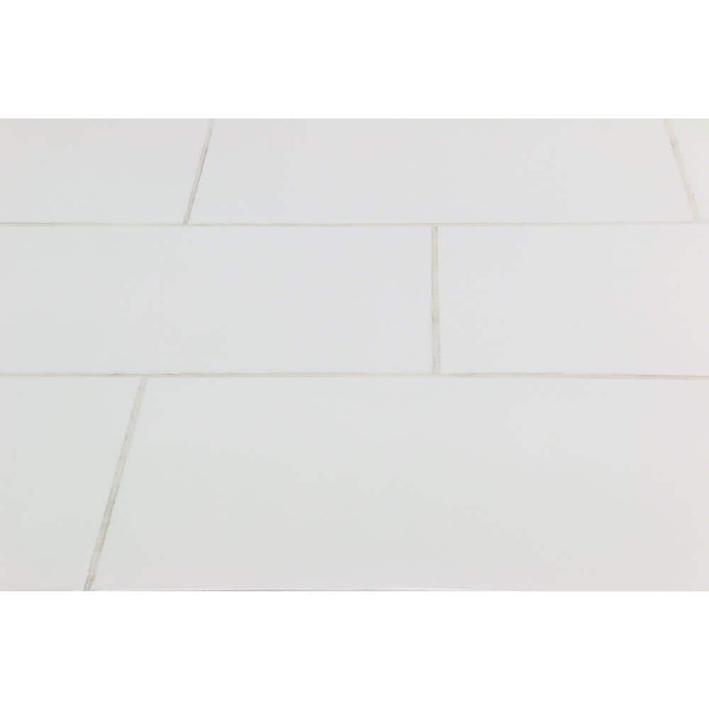 Ivy Hill Tile Essential White 8 in. x 16 in. x 8.5 mm Polished Ceramic Wall Tile (25 Pieces, 21.52 sq. ft. per Box)