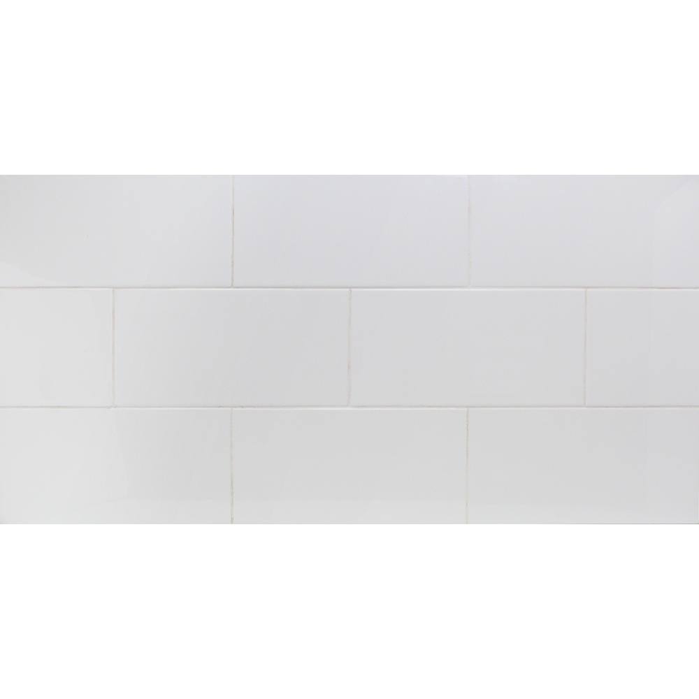 Ivy Hill Tile Essential White 8 in. x 16 in. x 8.5 mm Polished Ceramic Wall Tile (25 Pieces, 21.52 sq. ft. per Box)
