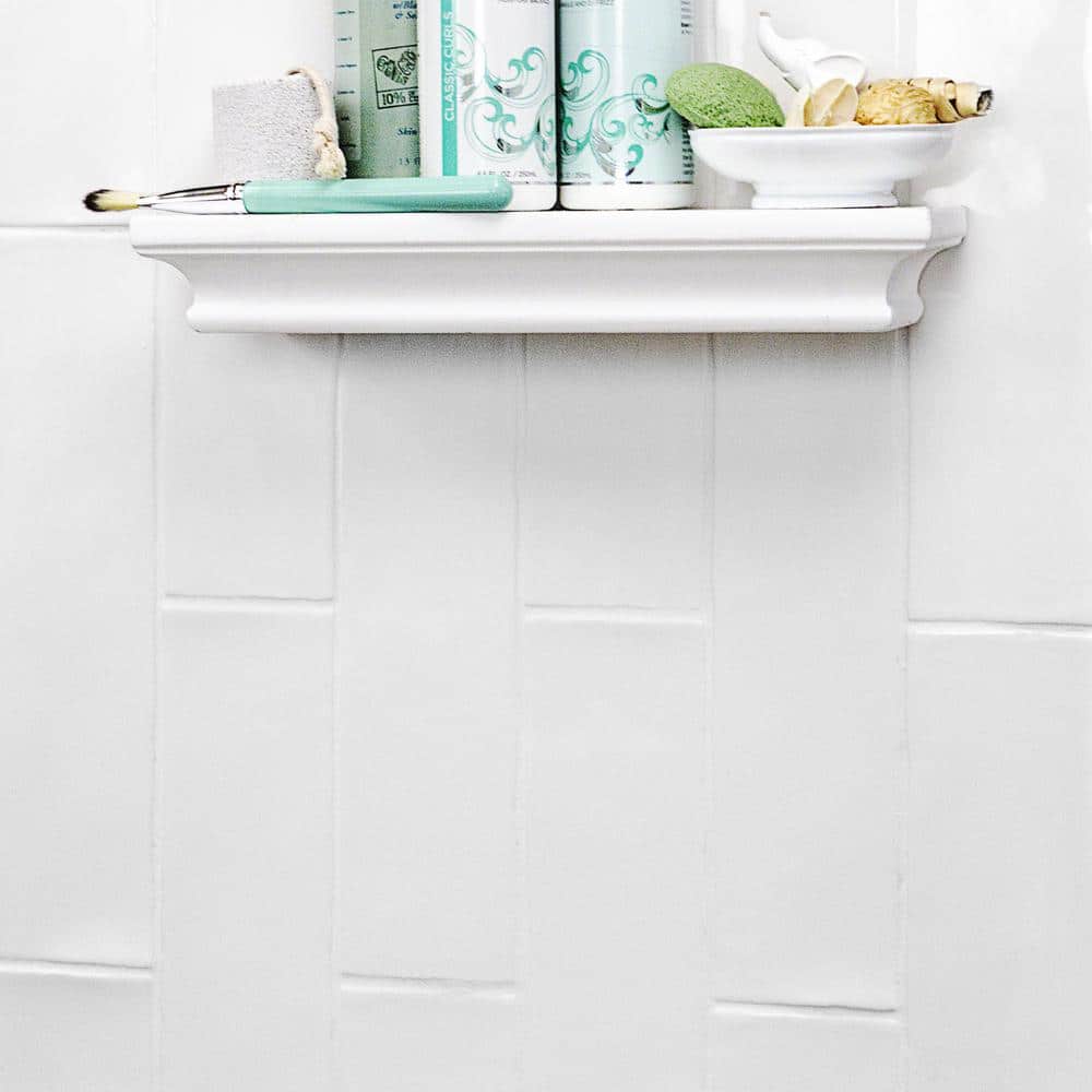 Ivy Hill Tile Catalina White 3 in. x 12 in. x 8 mm Ceramic Wall Subway Tile, 44 Pieces (10.76 sq. ft./Case)