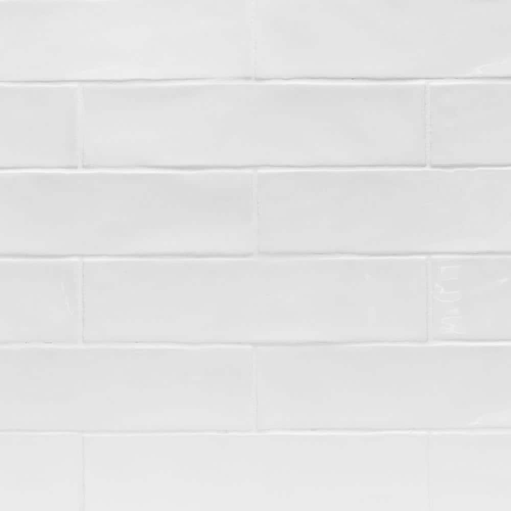 Ivy Hill Tile Catalina White 3 in. x 12 in. x 8 mm Ceramic Wall Subway Tile, 44 Pieces (10.76 sq. ft./Case)