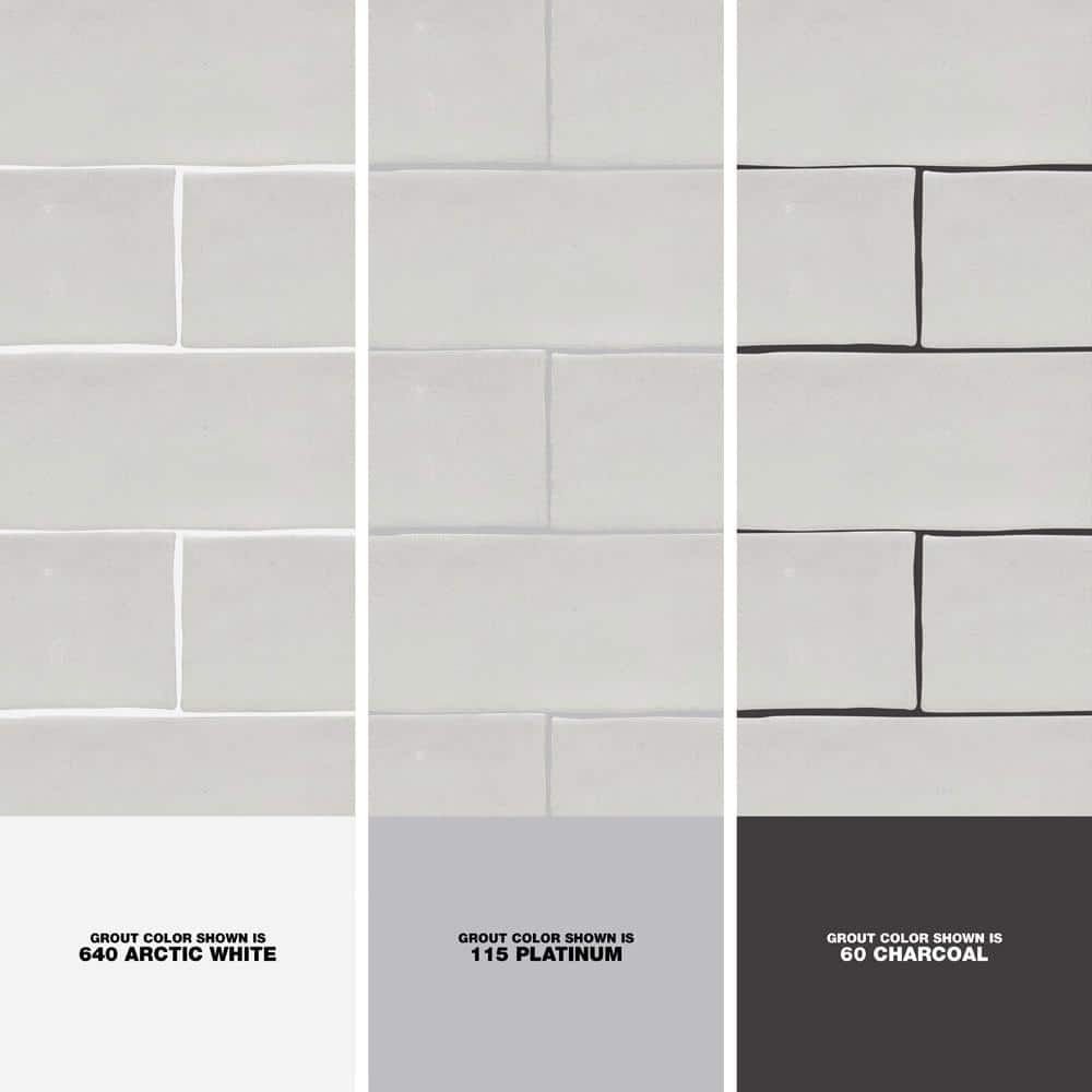 Ivy Hill Tile Catalina White 3 in. x 12 in. x 8 mm Ceramic Wall Subway Tile, 44 Pieces (10.76 sq. ft./Case)