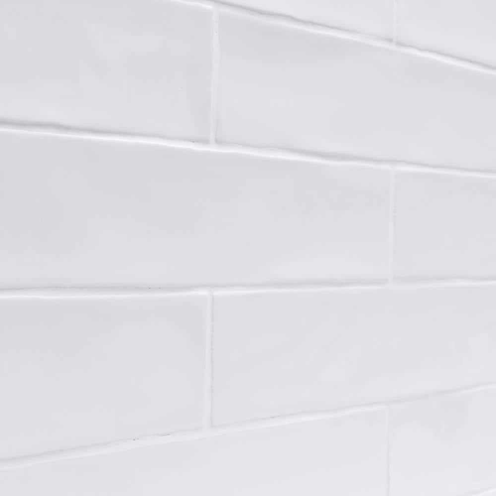 Ivy Hill Tile Catalina White 3 in. x 12 in. x 8 mm Ceramic Wall Subway Tile (44-Pieces, 10.76 sq. ft./Case)