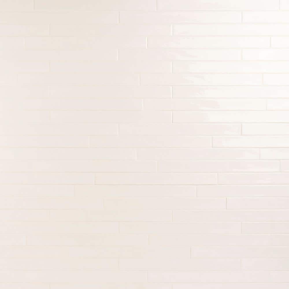 Ivy Hill Tile Nantucket 2 in. x 20 in. White Polished Ceramic Wall Tile (20 pieces / 5.38 sq. ft. / case)