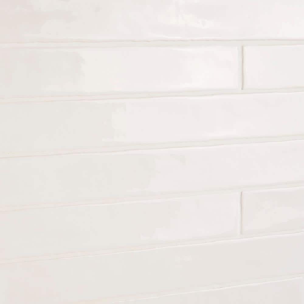 Ivy Hill Tile Nantucket 2 in. x 20 in. White Polished Ceramic Wall Tile (20 pieces / 5.38 sq. ft. / case)