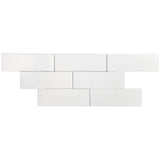 Ivy Hill Tile Barnet White 3 in. x 9 in. x 10mm Matte Ceramic Subway Wall Tile (30 pieces / 5.16 sq. ft. / box)