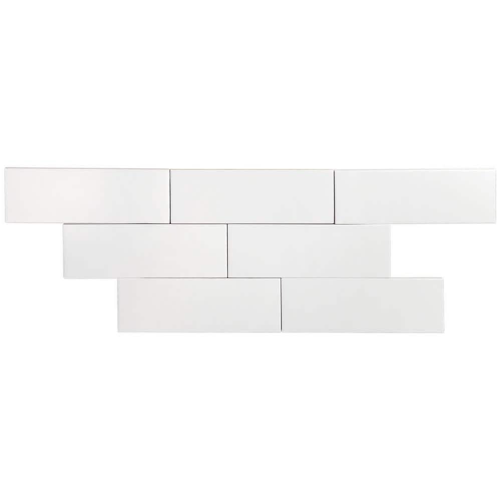 Ivy Hill Tile Barnet White 3 in. x 9 in. x 10mm Matte Ceramic Subway Wall Tile (30 pieces / 5.16 sq. ft. / box)