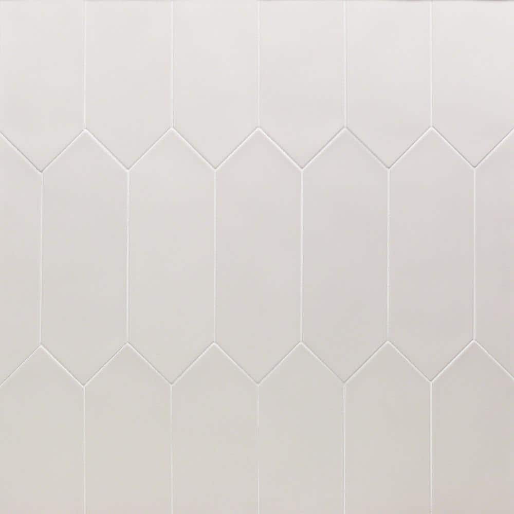 Ivy Hill Tile Russell White 4 in. x 12 in. 10 mm Matte Porcelain Subway Floor and Wall Tile (40 pieces, 10.76 sq. ft. per Box)