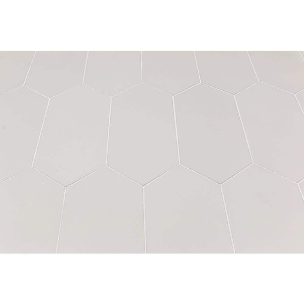 Ivy Hill Tile Russell White 4 in. x 12 in. 10 mm Matte Porcelain Subway Floor and Wall Tile (40 pieces, 10.76 sq. ft. per Box)