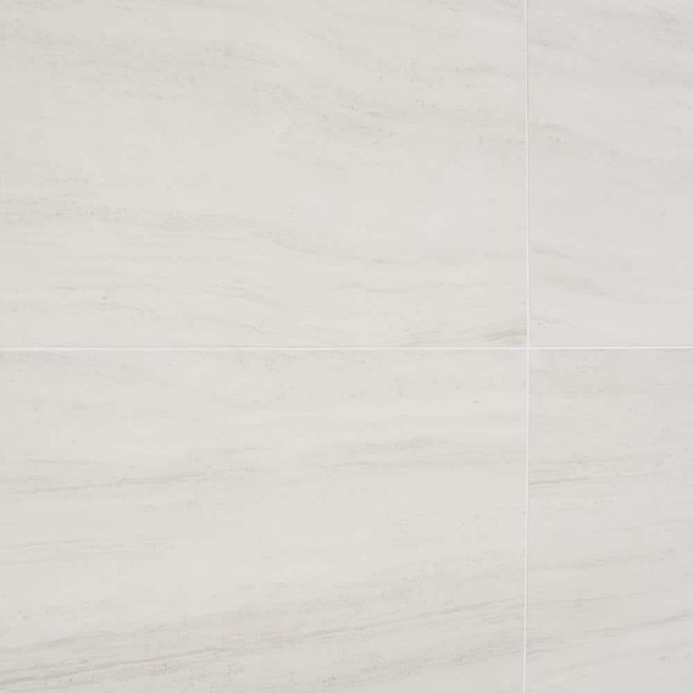 Atlanta White 23.45 in. x 47.07 in. Matte Travertine Look Porcelain Floor and Wall Tile (31 sq. ft./Case)