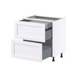 J COLLECTION Mancos Bright White Shaker Assembled Base Kitchen Cabinet with Drawer and 1 Inner Drawer 30 in.W x 34.5 in.H x 24 in.D