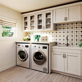 J COLLECTION Mancos Bright White Shaker Assembled Apron Front Sink Base Kitchen Cabinet (30 in. W x 24.5 in. H x 24 in. D)