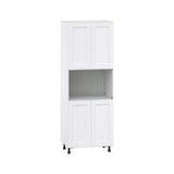 J COLLECTION Mancos Bright White Shaker Assembled Pantry Micro/Oven Kitchen Cabinet (30 in. W x 84.5 in. H x 24 in. D)