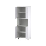 J COLLECTION Mancos Bright White Shaker Assembled Pantry Micro/Oven Kitchen Cabinet (30 in. W x 84.5 in. H x 24 in. D)