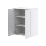 J COLLECTION Mancos Bright White Shaker Assembled Wall Kitchen Cabinet (24 in. W x 30 in. H x 14 in. D)