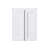 J COLLECTION Mancos Bright White Shaker Assembled Wall Kitchen Cabinet (24 in. W x 30 in. H x 14 in. D)