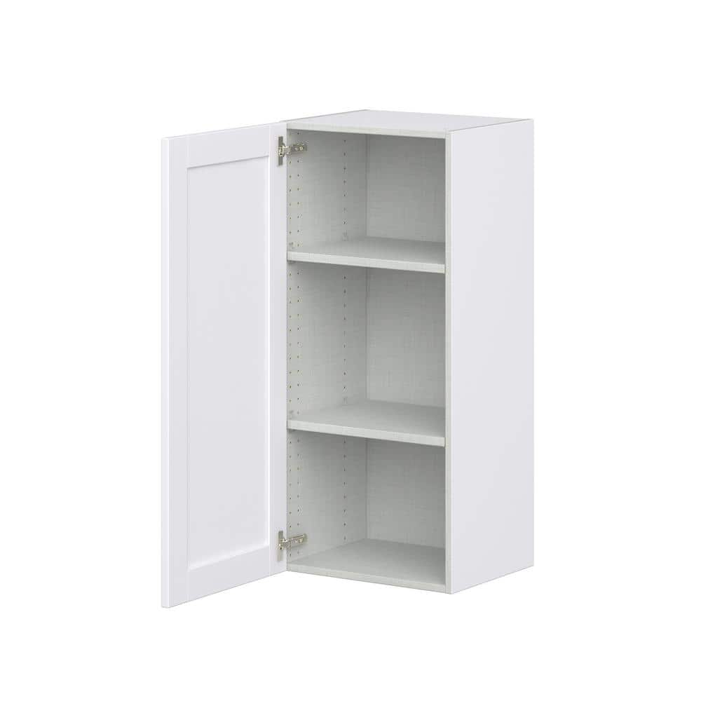 J COLLECTION Mancos Bright White Shaker Assembled Wall Kitchen Cabinet (18 in. W x 40 in. H x 14 in. D)