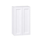J COLLECTION Mancos 24 in. W x 40 in. H x 14 in. D Bright White Shaker Assembled Wall Kitchen Cabinet