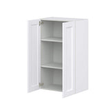 J COLLECTION Mancos 24 in. W x 40 in. H x 14 in. D Bright White Shaker Assembled Wall Kitchen Cabinet