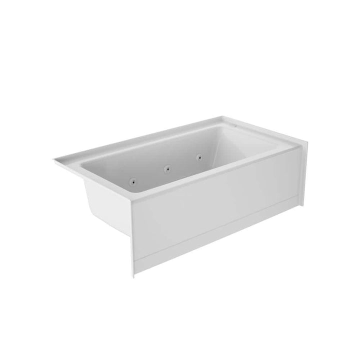 JACUZZI PROJECTA 60 in. x 32 in. Acrylic Left-Hand Drain Low-Profile Rectangular Alcove Whirlpool Tub in White