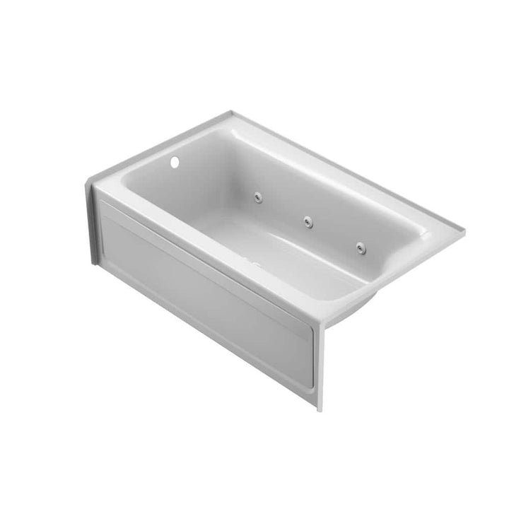 Jacuzzi PROJECTA 60 in. x 36 in. Acrylic Right-Hand Drain Rectangular Alcove Whirlpool Bathtub in White