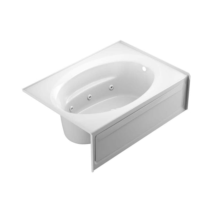 Jacuzzi PROJECTA 60 in. x 42 in. Acrylic Right-Hand Drain Rectangular Alcove Whirlpool Bathtub in White