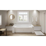 JACUZZI AMIGA 72 in. x 36 in. Acrylic Left-Hand Drain Rectangular Drop-In Whirlpool Bathtub with Heater - White