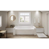 Jacuzzi AMIGA 72 in. x 36 in. Acrylic Right-Hand Drain Rectangular Alcove Whirlpool Bathtub with Heater in White