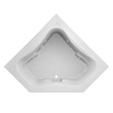 Jacuzzi Projecta 60 in. x 60 in. Acrylic Corner Drop-In Whirlpool Bathtub in White