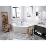 Jacuzzi Projecta 60 in. x 60 in. Acrylic Corner Drop-In Whirlpool Bathtub in White