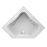 Jacuzzi Projecta 60 in. x 60 in. Acrylic Corner Drop-In Whirlpool Bathtub in White