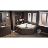 Jacuzzi Projecta 60 in. x 60 in. Acrylic Corner Drop-In Whirlpool Bathtub in White