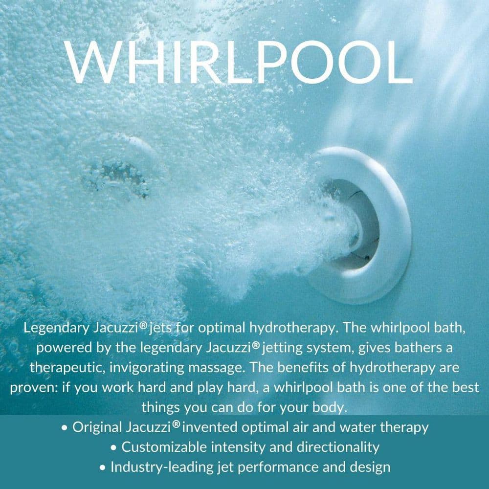 Jacuzzi Projecta 60 in. x 60 in. Acrylic Corner Drop-In Whirlpool Bathtub in White