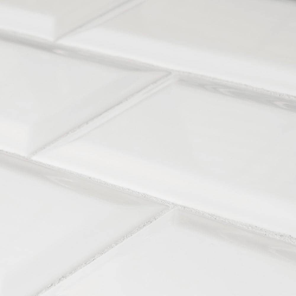Jeffrey Court Allegro White 3 in. x 6 in. Glossy Ceramic Wall Tile (1 sq. ft./ pack)