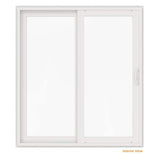 JELD-WEN V-4500 72 in. x 80 in. White Vinyl Left-Hand Full Lite Sliding Patio Door