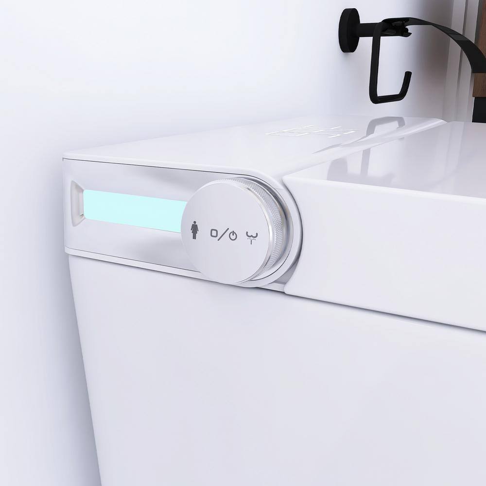 JimsMaison Elongated Smart Bidet Toilet with Instant Seat Heating, Night Light, and Auto Flushing