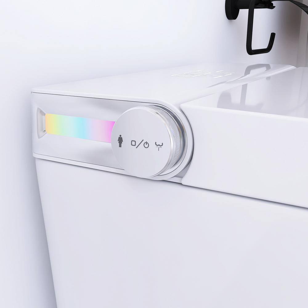 JimsMaison Elongated Smart Bidet Toilet 1.19 GPF with Foot Sensing and Auto Flushing