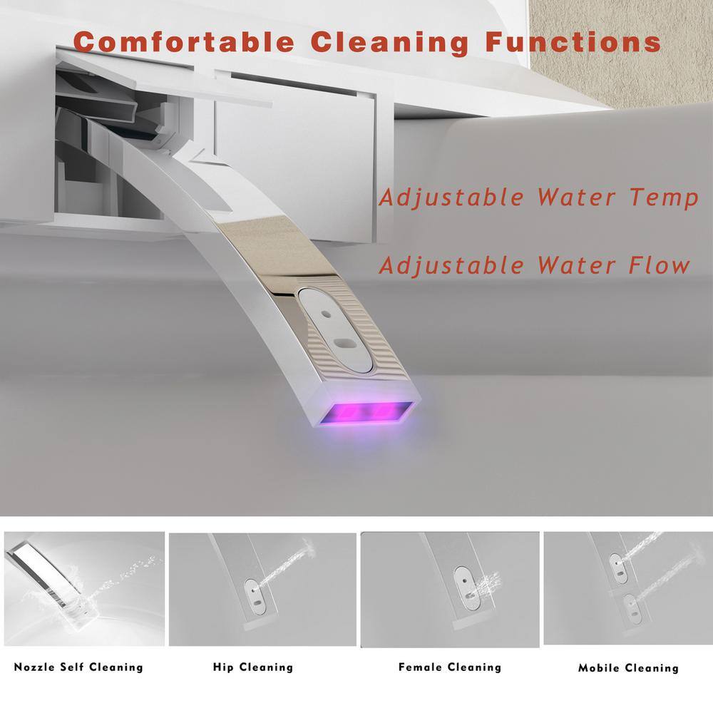 JimsMaison Elongated Bidet Toilet with LED Display and Heated Seat