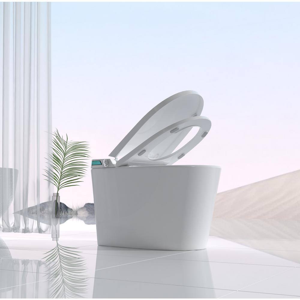 JimsMaison Elongated Bidet Toilet with LED Display, Heated Seat & Dryer