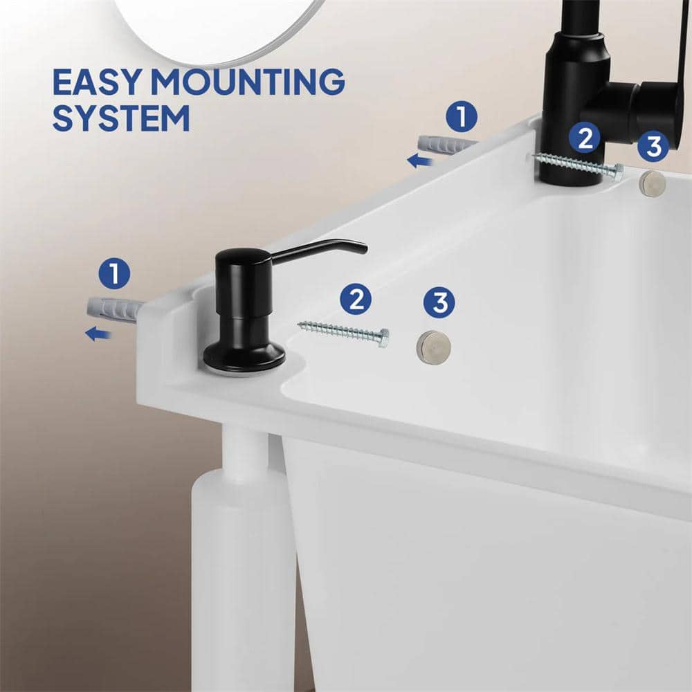 Karl home 17.5 in. Wall Mount Laundry Utility Sink with Faucet in White