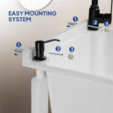 Karl home 17.5 in. Wall Mount Laundry Utility Sink with Faucet in White