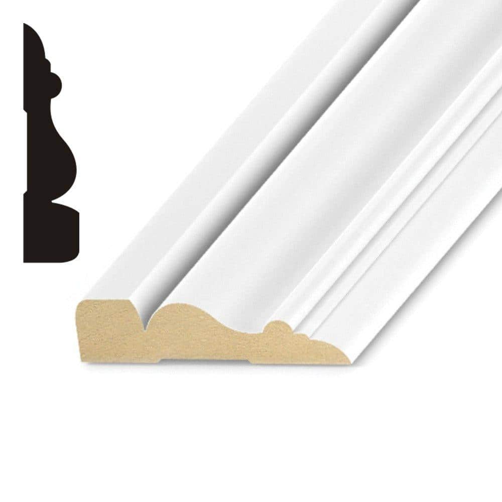 Kelleher Propack Bay Shore 5/8 in. x 2-1/2 in. x 8 ft. 6 in. Primed Wood MDF Casing (12-Pack)