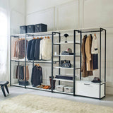 Klair Living Fiona 32 in. W White Freestanding Wood Closet System Tower